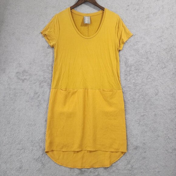 Anthro Dolan Coast Collection Women's S Yellow Short Sleeve Dress 8PT - Picture 1 of 7